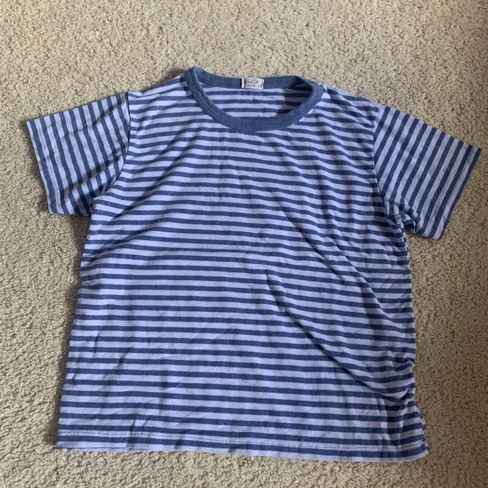 j galt stripped t shirt